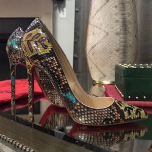 Authentic Christian Louboutin Python Pigalle Pumps